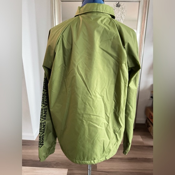 VANS Thanks Coach Jacket Olive Green Windbreaker Size XL - Picture 5 of 8